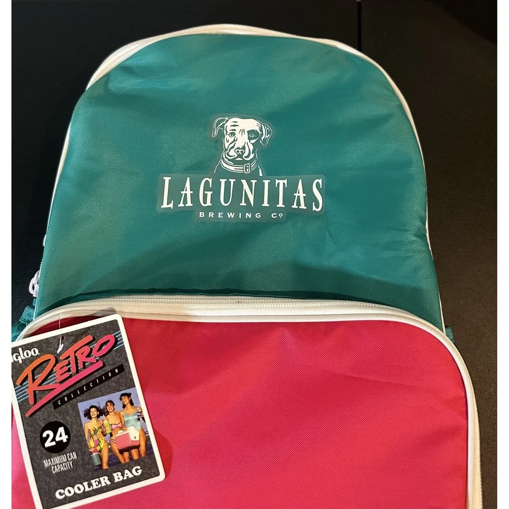 Igloo Retro Collection Lagunitas Backpack Cooler 24 Can Jade Pink‎ Yellow NWT